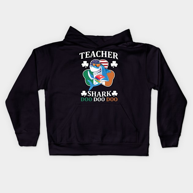 Teacher Shark Doo Doo Doo Kids Hoodie by heryes store